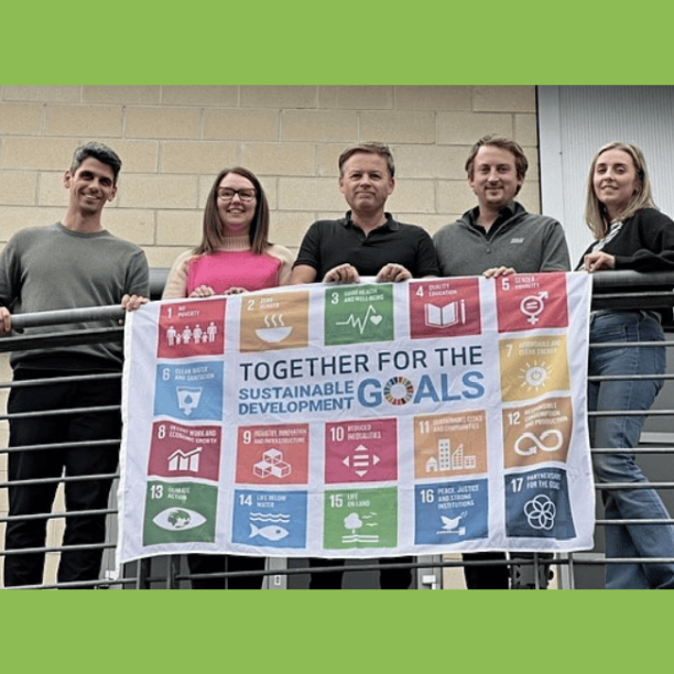 Smiley Monroe has raised the SDG flag to show their support for the UN Sustainable Development Goals.