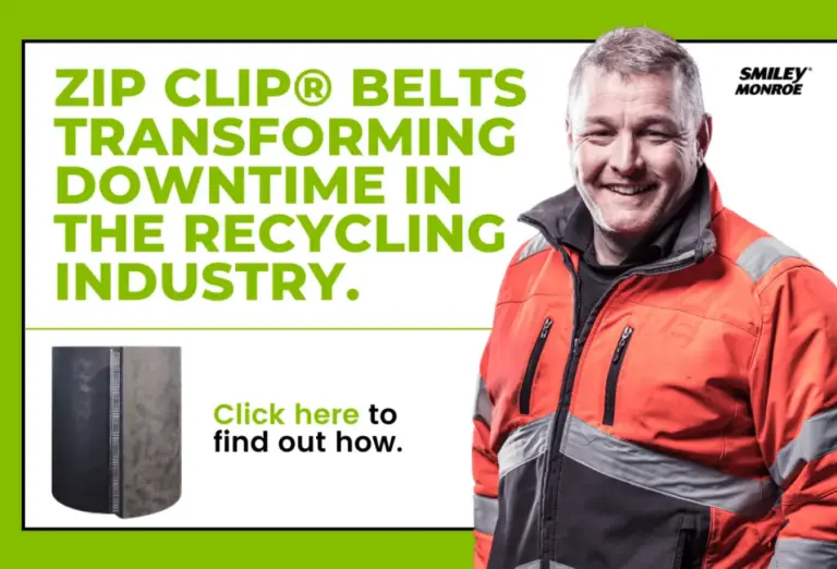 Smiley Monroe’s ZIP CLIP® Belts are transforming downtime in the recycling industry