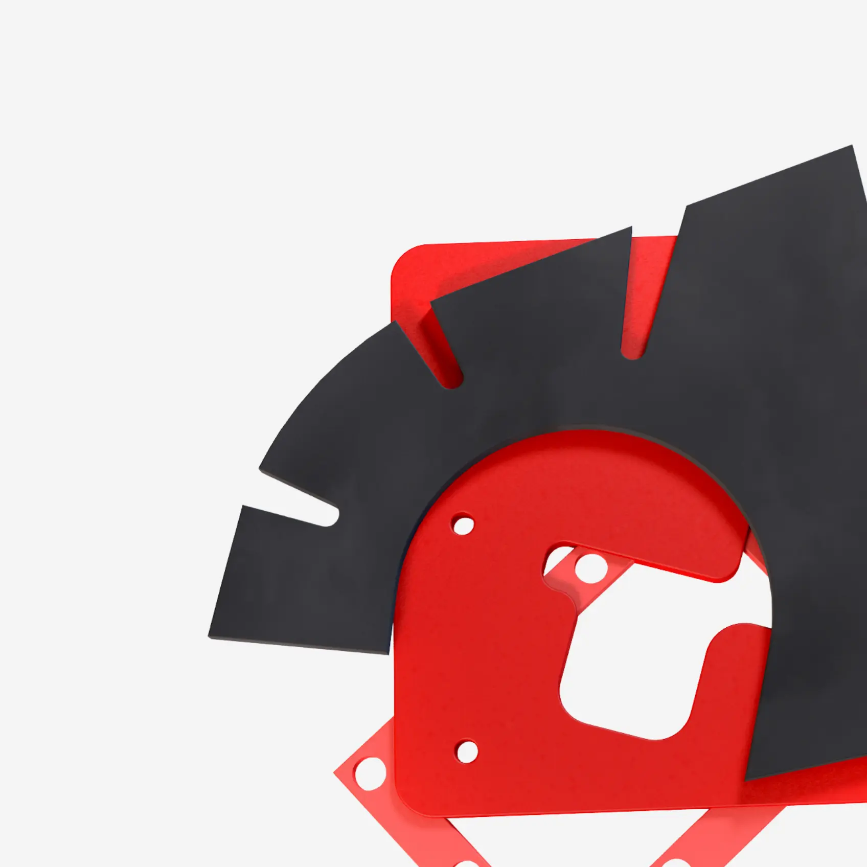 Cut rubber and plastic parts